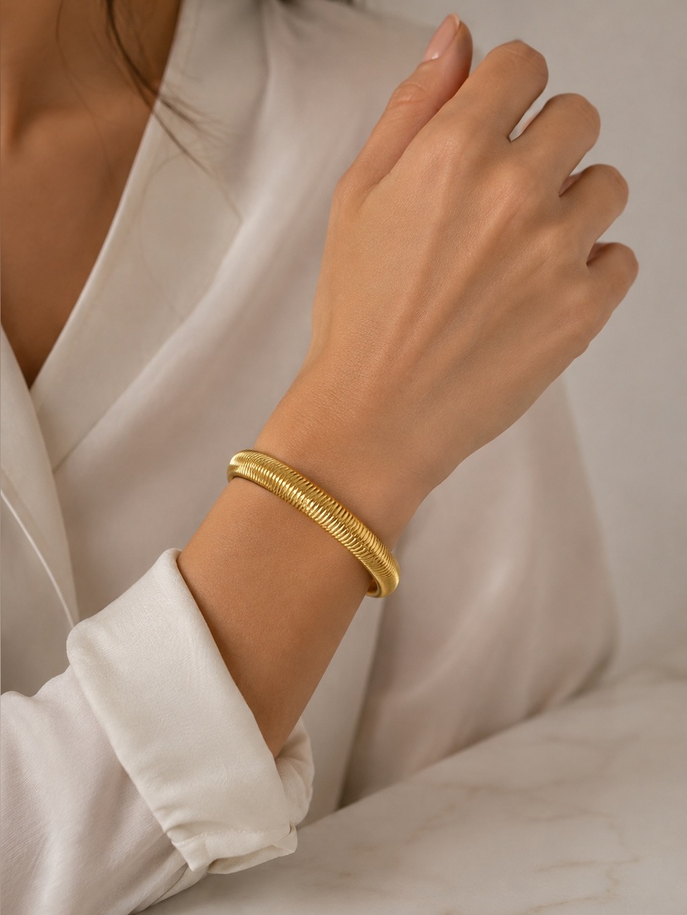 Slake Gold Stainless Steel Bracelet